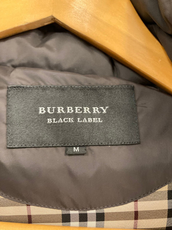 バーバリー Burberry BLACK LABEL ダウンコート ダウンジャケット 茶 フード着脱 ジャケット ブラウン Mサイズ 101MT-3444