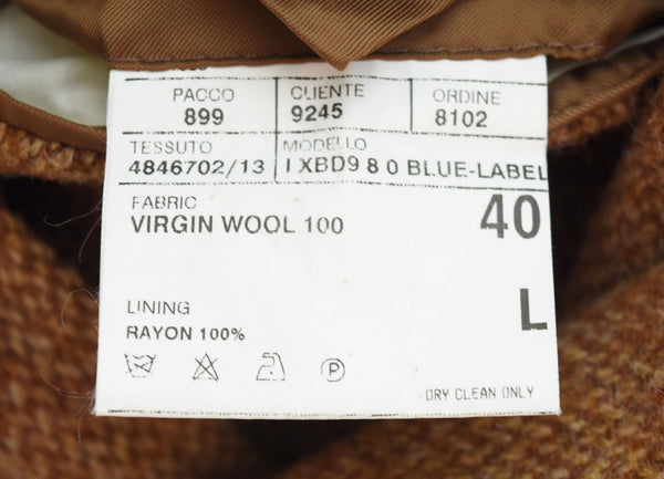 ラルフローレン RalphLauren ツイードジャケット ウエストベルト エルボーパッチ チンストラップ ジャケット ブラウン Lサイズ 103MT-2852