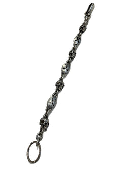 シルバー Silver FFL 925刻印 ドクロ クロス スカル メンズジュエリー・アクセサリー ウォレットチェーン シルバー 101goods-172