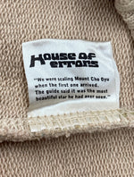 ハウスオブエラー House of Errors eye hoodie LONDON 刺繡 スウェット プルオーバー フーディ パーカー 白 パーカ ロゴ ベージュ Lサイズ 104MT-1234