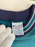 チャンピオン Champion 90s~ 刺繍タグ REVERSE WEAVE リバースウィーブ US古着 ターコイズ系 グリーン系 リブライン ボロ XL スウェット  LLサイズ 101MT-4597