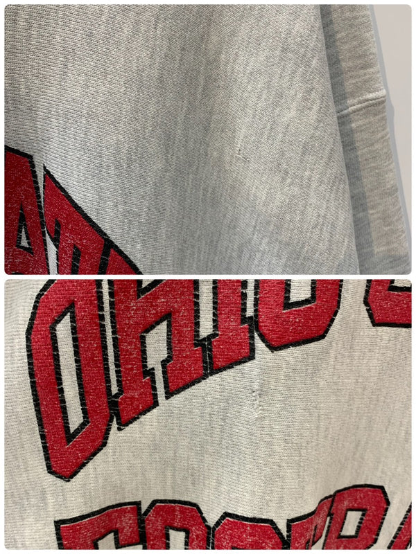 【曜日割引対象外】 チャンピオン Champion 90's REVERSE WEAVE メキシコ製 OHIO STATE FOOTBALL スウェット グレー XXLサイズ 201MT-2910 VB