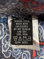 ラルフローレン RalphLauren POLO JEANS 90s 00s OPEN COLLAR SHIRT オープン カラー シャツ アロハ パートナー21 和柄 開襟 漢字 半袖 青 半袖シャツ 総柄 ブルー Sサイズ 104MT-2351