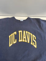 チャンピオン Champion 90s～ ヴィンテージ vintage 刺繍タグ リバースウィーブ REVERSE WEAVE US古着 カレッジプリント ラバー ひび割れ XL スウェット ネイビー LLサイズ 101MT-4947