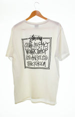 ステューシー  STUSSY ロゴ プリント 半袖Tシャツ 白 Tシャツ プリント ホワイト Mサイズ 103MT-549