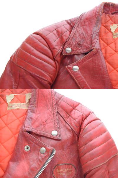 ルイスレザー Lewis Leathers 70s' ELECTRA 70s エレクトラ ライダースジャケット ロンジャン 40 ジャケット レッド 103MT-2848