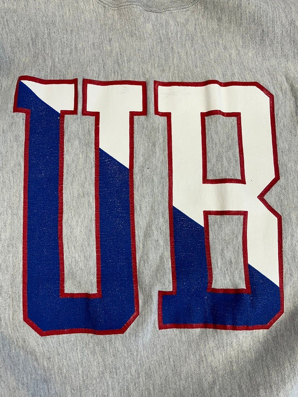 チャンピオン Champion 90s~ 刺繍タグ REVERSE WEAVE リバースウィーブ US古着 ラバープリント カレッジプリント XXL スウェット グレー 3Lサイズ 101MT-4595