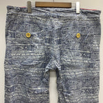 【曜日割引対象外】 キャピタル KAPITAL リネン 総柄 イージーパンツ ボトムスその他 ブルー Lサイズ 201MB-989 VB