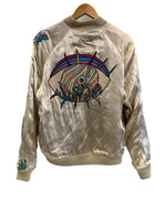 ブルーナボイン BRU NA BOINNE トレジャージャンパー2号 リバーシブルブルゾン スカジャン サテン コットンベロア I DREAMED 刺繍  1158217 サイズ2 ジャケット ゴールド 101MT-5204