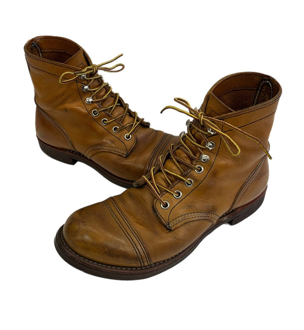 レッドウィング RED WING アイアンレンジャー USA製 アメリカ製 レザーブーツ 茶 8112 メンズ靴 ブーツ ワーク ブラウン 25.5cm 101sh-2280