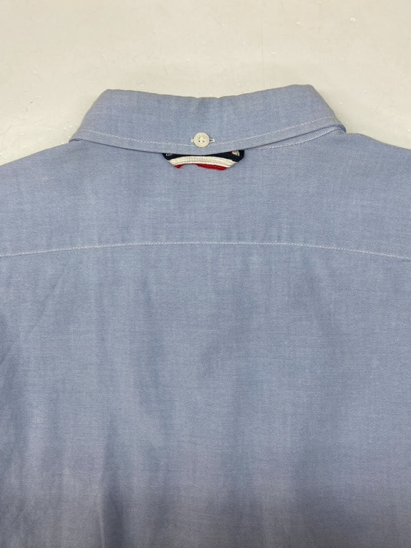 モンクレール MONCLER GAMME BLEU CAMICIA OXFORD BD SHIRT ボタンダウン シャツ 長袖 胸ポケット 青 D13915200420 26525 サイズ 0 長袖シャツ ロゴ ブルー 104MT-1076