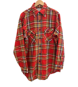 ファイブブラザー FIVE BROTHER 60's 60年代 森タグ ヘビーネルシャツ ヘビネル フランネル MADE IN USA アメリカ製  Vintage ヴィンテージ チェック  16 1/2 長袖シャツ レッド Lサイズ 101MT-4360