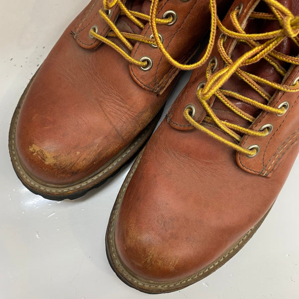 【曜日割引対象外】 レッドウィング RED WING アイリッシュセッター 羽タグ USA製 メンズ靴 ブーツ ワーク ブラウン 26.5cmサイズ 201-shoes1458 VB