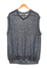 ヨーク　YOKE HERRINGBONE MESH V-NECK VEST ニットベスト 緑 ベスト グリーン 103MT-2159