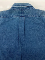 ラルフローレン RalphLauren 90s POLO BEAR DENIM SHIRT ポロ ベア デニム シャツ ボタンダウン 胸ポケット 刺繍 長袖 青 長袖シャツ ロゴ ブルー Lサイズ 104MT-2307