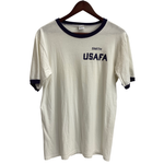 【曜日割引対象外】 チャンピオン Champion 80's USAFA トリコタグ USA製 リンガー Tシャツ ホワイト Lサイズ 201MT-4064 VB