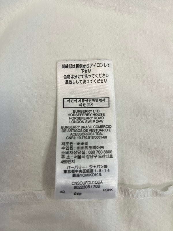 バーバリー Burberry HESFORD 半袖カットソー ロゴ 白 8022308 XXL Tシャツ ホワイト 3Lサイズ 101MT-4116