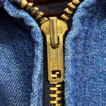 【曜日割引対象外】 ヴィンテージ vintage 50's~60's デニムカバーオール 襟コーデュロイ TALON zip ジャケット ブルー 42サイズ 201MT-3576 VB