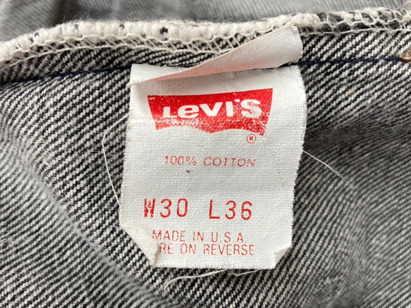 リーバイス Levi's 90s 90年代 501 先染め BLACK USA製 ジーパン ジーンズ 黒 無地 デニム ブラック W30 L36 104MB-322