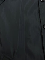 コムデギャルソン COMME des GARCONS HOMME BLACK NYLON LONG COAT ナイロン ロング コート チェスター ボタン アウター ジャケット 黒 HC-10001M ジャケット 無地 ブラック Mサイズ 104MT-1556