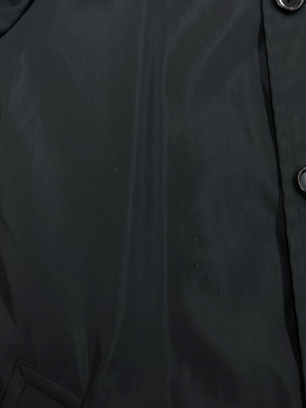 コムデギャルソン COMME des GARCONS HOMME BLACK NYLON LONG COAT ナイロン ロング コート チェスター ボタン アウター ジャケット 黒 HC-10001M ジャケット 無地 ブラック Mサイズ 104MT-1556