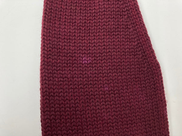 ヴィンテージ vintage 40s~ 40年代 レタードカーディガン ロングリブ ニット セーター えんじ 生成り カーディガン ライン ワインレッド 104MT-1904