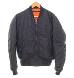 アビレックス AVIREX MA-1 MA1 Commercial Logo コマーシャル ロゴ アーチ ロゴ リバーシブル 中綿 ミリタリー フライト ジャケット アヴィレックス 6162164 M ジャケット ネイビー 103MT-3264