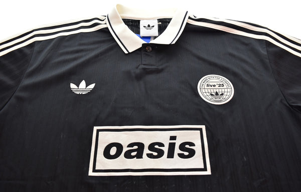 アディダス adidas adidas Originals × Oasis Live '25 Football Shirt 日本限定 ゲーム シャツ ポロシャツ ツアー ジャカード ジャージ ブラック LLサイズ 103MT-3525