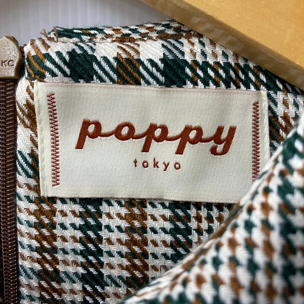 ポピートウキョウ POPPY TOKYO チェックフリルワンピース ワンピース ブラウン 201LT-336