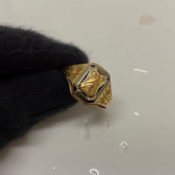 【曜日割引対象外】 【中古】ヴィンテージ vintage 30's JOSTEN カレッジリング 10K 21号 1933年 メンズジュエリー・アクセサリー インディアンジュエリー 指輪・リング ゴールド 201goods-797 VB