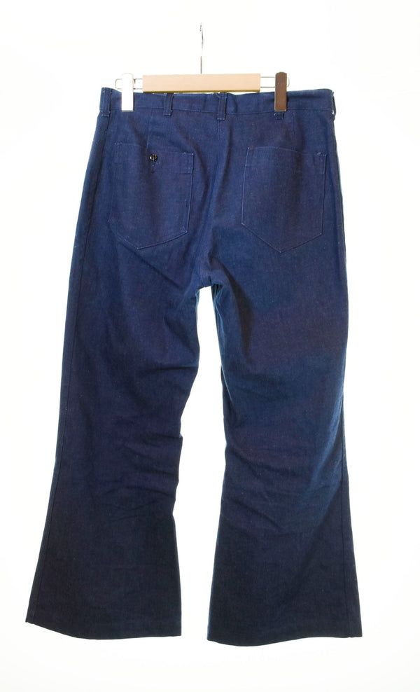 ミリタリー military US NAVY UTILITY TROUSERS デニム セーラー パンツ  8405-01-182-3870 デニム ブルー 32R 103MB-145