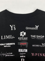 ヨウジヤマモト Yohji Yamamoto × NEW ERA ニュー エラ L/S COTTON T-SHIRT コットン Tシャツ ロンT 100周年記念 ロゴ 長袖 黒 HN-T78-878 サイズ 5 ロンT プリント ブラック 104MT-1599
