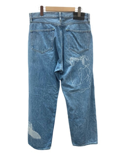 ハフ HUF LOOSIES WASHED DENIM PANT ルーズ ウォッシュ デニム パンツ 青 プリント デニム ブルー サイズ 32 104MB-324