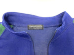 コムデギャルソン COMME des GARCONS HOMME PLUS 03AW カーブ期 ハーフ ZIPUP クレイジーパターン シャツ PK-T005 ロンT ブルー 601MT-20