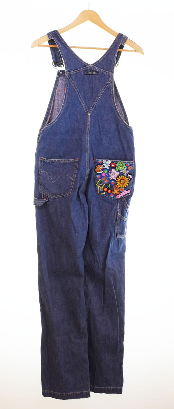 ヒステリックグラマー HYSTERIC GLAMOUR デニムサロペット オーバーオール ワッペン 00s 00's 2000年代 2AP-3170 つなぎ・オーバーオール ブルー フリーサイズ 103LB-6