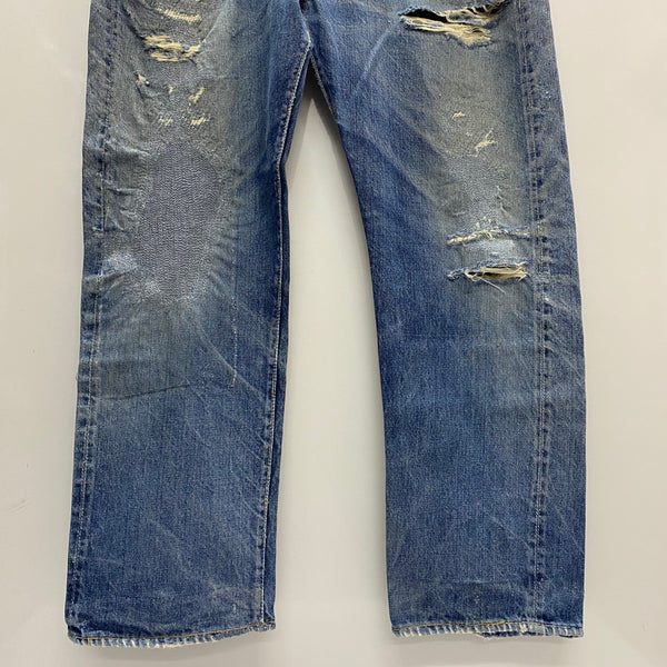 【曜日割引対象外】 リーバイス Levi's 60's 501XX ギャラ無し 紙パッチ デニム ブルー W34サイズ 201MB-969 VB