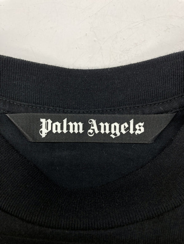 パームエンジェルス PALM ANGELS SPRAYED LOGO TEE スプレー ロゴ Tシャツ 半袖 クルーネック カットソー 黒 PMAA001S20413055 Tシャツ プリント ブラック Lサイズ 104MT-1142