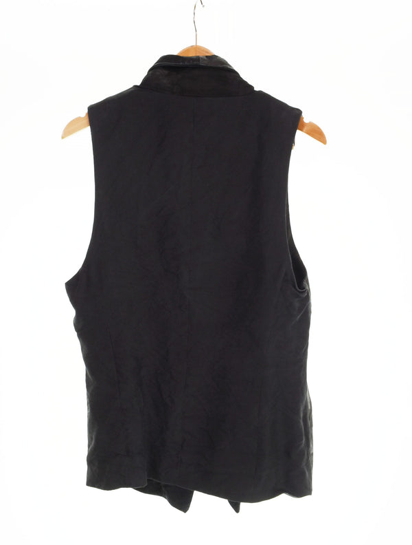 ユリウス JULIUS 13SS 7 Vandalism 7 ヴァンダリズム カバード ベスト ジレ ラムレザー 3 ベスト ブラック 103MT-2395