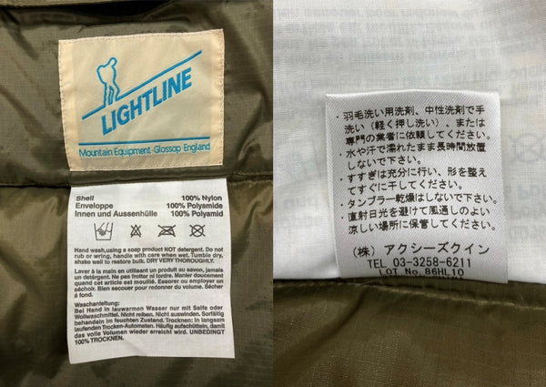 マウンテンイクイップメント MOUNTAIN EQUIPMENT LIGHTLINE DOWN JACKET ダウン ジャケット ジップアップ フード アウトドア アウター 緑 ジャケット ロゴ カーキ Mサイズ 104MT-2144
