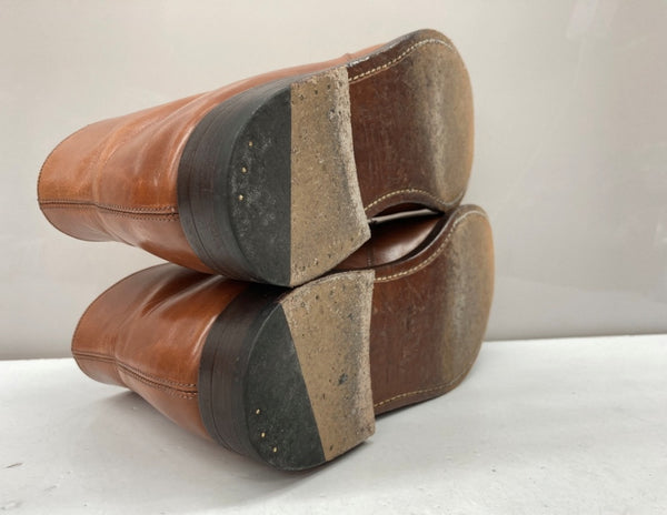 パラブーツ Paraboot CHUKKA BOOTS チャッカ ブーツ プレーントゥ レースアップ 革靴 シューズ 茶 メンズ靴 ブーツ チャッカ ブラウン 7 1/2K 104S-754