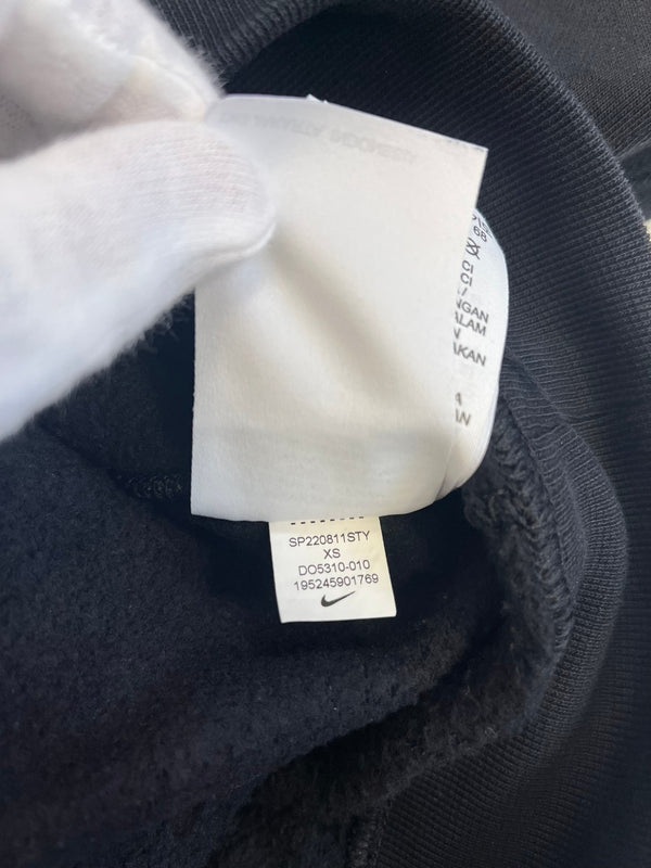 ナイキ NIKE ×STUSSY ステューシー Washed NRG Fleece Crewneck ウォッシュド フリーフ クルーネック トレーナー 裏起毛 黒 DO5310-010 XS スウェット ブラック 101MT-5136