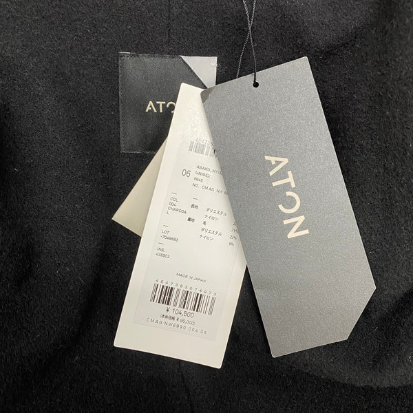 エイトン ATON ASAKO NYLON BALMACAAN COAT 7049683 コート グレー 6サイズ 201MT-4172