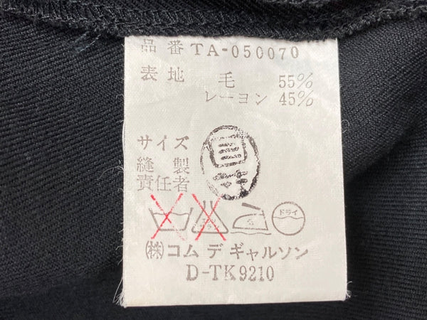 コムデギャルソン COMME des GARCONS トリコ tricot ノースリーブ スリーブレス ウエストギャザー 切替 サイドポケット ロング丈 マキシ丈 WOOL ウール 毛 レーヨン 日本製 BLACK 黒 TA-050070 ワンピース 無地 ブラック 104LT-213