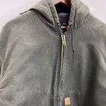【曜日割引対象外】 カーハート Carhartt 00's アクティブジャケット パーカー モスグリーン ジャケット グリーン 2XLサイズ 201MT-4743 VB