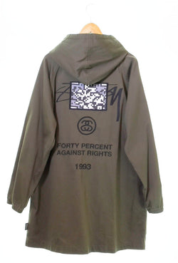 ステューシー STUSSY ×FORTY PERCENT AGAINST PIGHTS モッズコート  ジャケット カーキ Mサイズ 103MT-830