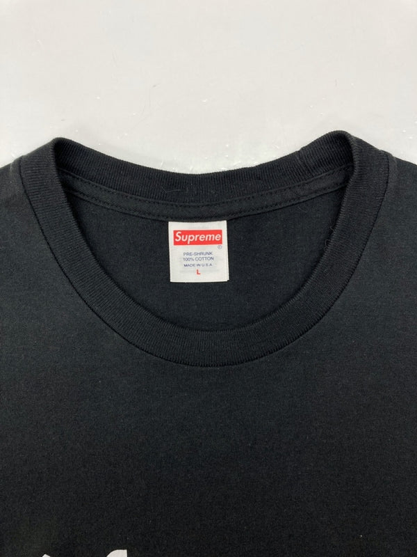 シュプリーム SUPREME 23SS Arabic Logo Tee アラビック ロゴ  Tシャツ 半袖カットソー クルーネック USA製 黒 Tシャツ プリント ブラック Lサイズ 104MT-422