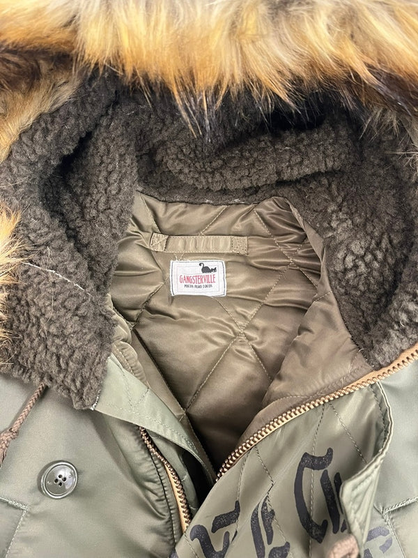 ギャングスタービル GANGSTERVILLE THUG - N3B JACKET フライトジャケット ミリタリー 緑 GSV-19-AW-03 ジャケット カーキ Sサイズ 101MT-5435