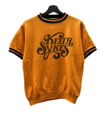 US古着 US Keith Sykes キース・サイクス sweatshirt 半袖スウェット ラインリブ スウェット プリント オレンジ 104MT-1481