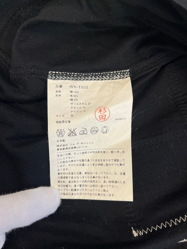 コムデギャルソン COMME des GARCONS JUNYA WATANABE MAN ジュンヤワタナベ  パッチワークチェック スタッズデコレーション 黒 WN-T002 Tシャツ ブラック Sサイズ 101MT-5035