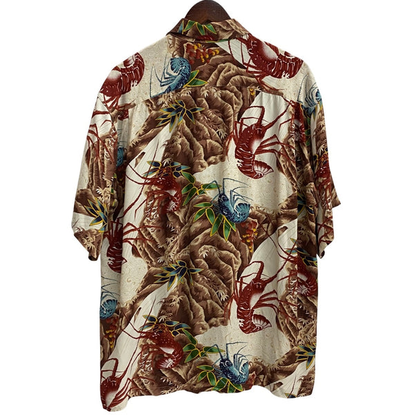 【曜日割引対象外】 サンサーフ SUN SURF "LOBSTERS MAKE UP THE FALL" 伊勢海老 アロハシャツ SS36841 半袖シャツ マルチカラー Lサイズ 201MT-3827 VB